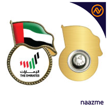 UAE national Metal badge  backside with magnet MNND-50